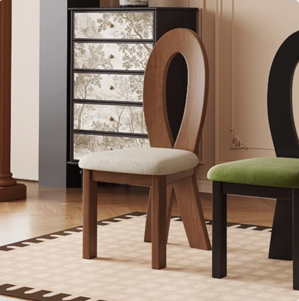 Designer Nordic Vintage Solid Wood Mermaid Chair