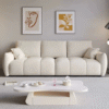 Japanese Minimalist 3 Seater Fabric Sofa
