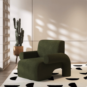 Modern Puzzle Style Corduroy Armchair