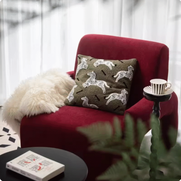 Modern Puzzle Style Corduroy Armchair