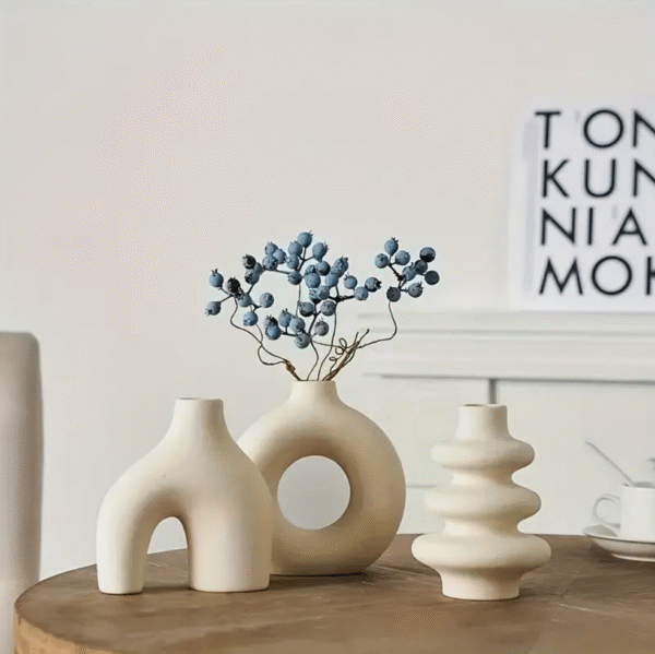 Porcelain Harmony Decorative Vase Trio
