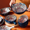 Boho Feast 8 Piece Ceramic Dinnerware Set