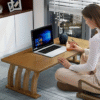 Zen Bridge Japanese Inspired Wooden Meditation Table