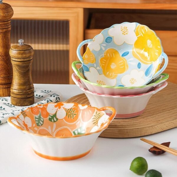 Set of Ceramic Microwave Safe Serving Bowl
